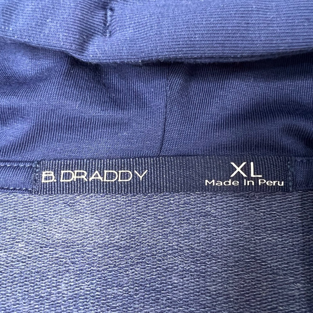 B.Draddy Proctor 1/4 Zip Pullover Hoodie Mens Size Xtra Large Blue - Picture 5 of 8